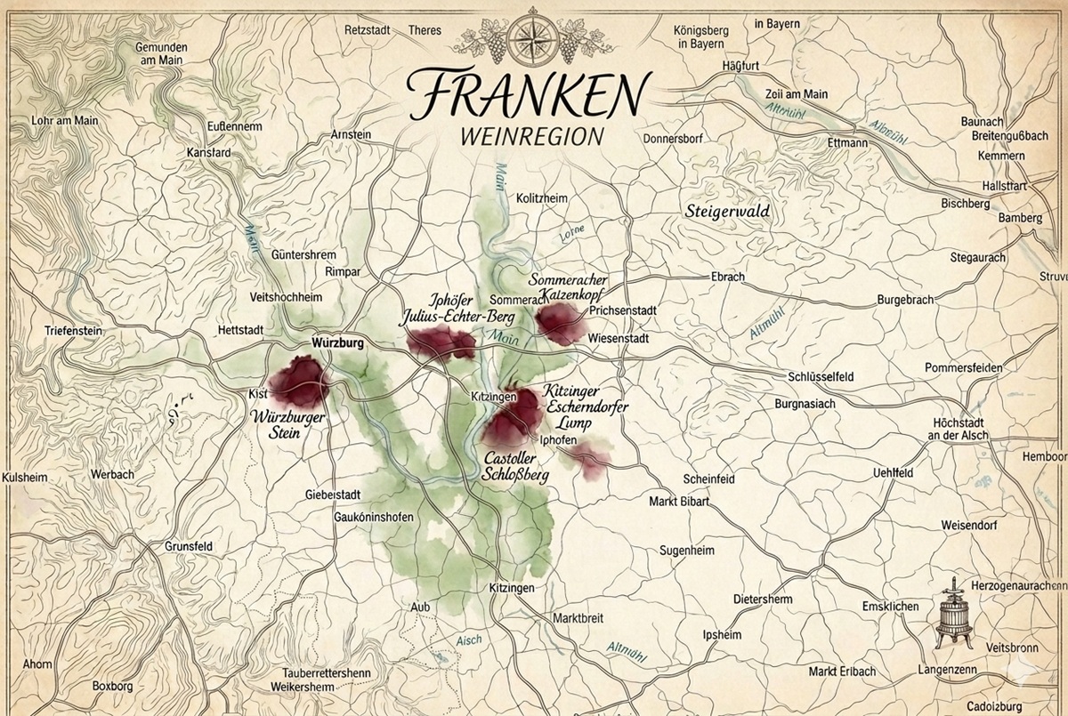 Franken Weinanbaugebiet